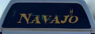 Navajo Indian Western Car or Truck Window Vinyl Decal Sticker (Gold)