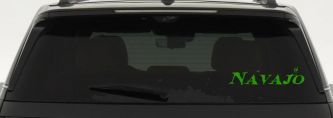 Navajo Indian Western Car or Truck Window Vinyl Decal Sticker (Lime)