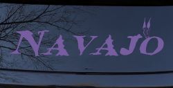 Navajo Indian Western Car or Truck Window Vinyl Decal Sticker (Purple)