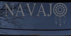 Navaho with Dreamcatcher O Native American Indian Dream Catcher Car or Truck Window Vinyl Decal Sticker (Silver)