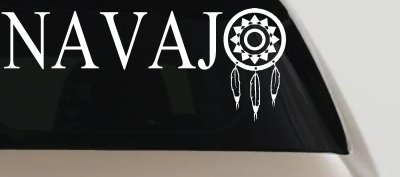 Navaho with Dreamcatcher O Native American Indian Dream Catcher Car or Truck Window Vinyl Decal Sticker