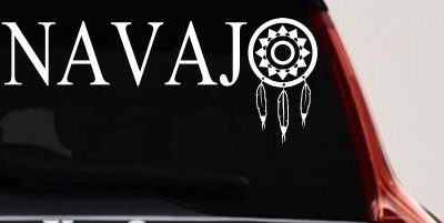 Navaho with Dreamcatcher O Native American Indian Dream Catcher Car or Truck Window Vinyl Decal Sticker
