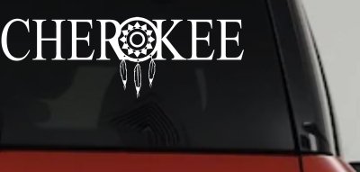Cherokee Indian with Dreamcatcher O Native American Indian Dream Catcher Car or Truck Window Vinyl Decal Sticker