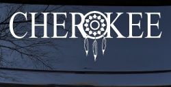 Cherokee Indian with Dreamcatcher O Native American Indian Dream Catcher Car or Truck Window Decal Sticker