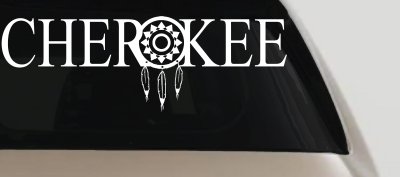 Cherokee Indian with Dreamcatcher O Native American Indian Dream Catcher Car or Truck Window Vinyl Decal Sticker
