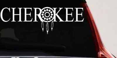 Cherokee Indian with Dreamcatcher O Native American Indian Dream Catcher Car or Truck Window Vinyl Decal Sticker