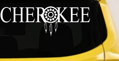 Cherokee Indian with Dreamcatcher O Native American Indian Dream Catcher Car or Truck Window Vinyl Decal Sticker
