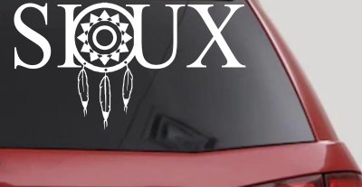 Soux with Dreamcatcher O Native American Indian Dream Catcher Car or Truck Window Vinyl Decal Sticker