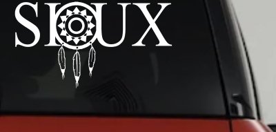 Soux with Dreamcatcher O Native American Indian Dream Catcher Car or Truck Window Vinyl Decal Sticker