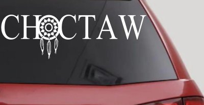 Choctaw with Dreamcatcher O Native American Indian Dream Catcher Car or Truck Window Vinyl Decal Sticker