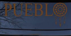 Pueblo with Dreamcatcher O Native American Indian Dream Catcher Car or Truck Window Decal Sticker (Copper)