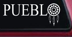 Pueblo with Dreamcatcher O Native American Indian Dream Catcher Car or Truck Window Decal Sticker
