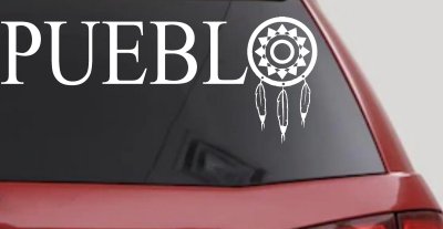 Pueblo with Dreamcatcher O Native American Indian Dream Catcher Car or Truck Window Vinyl Decal Sticker