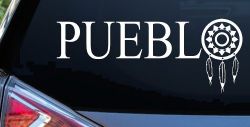 Pueblo with Dreamcatcher O Native American Indian Dream Catcher Car or Truck Window Decal Sticker