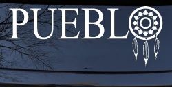 Pueblo with Dreamcatcher O Native American Indian Dream Catcher Car or Truck Window Decal Sticker