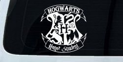 Hogwarts Honor Student Potter Car or Truck Window Decal Sticker