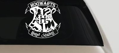 Hogwarts Honor Student Potter Car or Truck Window Vinyl Decal Sticker