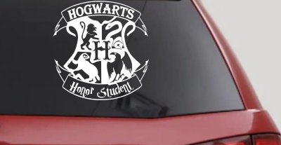 Hogwarts Honor Student Potter Car or Truck Window Vinyl Decal Sticker