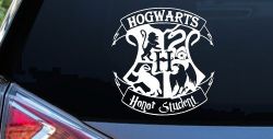 Hogwarts Honor Student Potter Car or Truck Window Decal Sticker