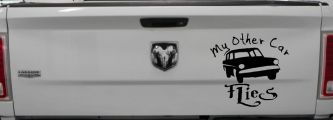 My Other Car Flies Potter Car or Truck Window Decal Sticker (Black)
