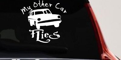 My Other Car Flies Potter Car or Truck Window Vinyl Decal Sticker