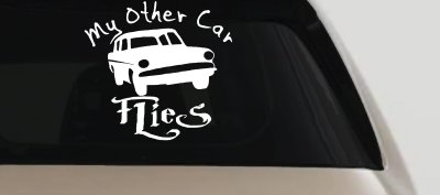 My Other Car Flies Potter Car or Truck Window Vinyl Decal Sticker