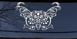 Owl Head Swirl with Dots Car or Truck Window Decal Sticker
