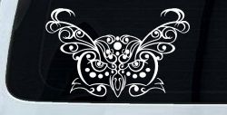 Owl Head Swirl with Dots Car or Truck Window Decal Sticker