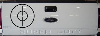 Crosshairs Hunting Car or Truck Window Decal Sticker (Black)