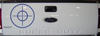 Crosshairs Hunting Car or Truck Window Decal Sticker (Navy)