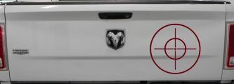 Crosshairs Hunting Car or Truck Window Decal Sticker (Purple Red)