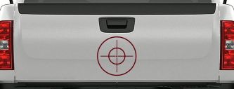Crosshairs Hunting Car or Truck Window Vinyl Decal Sticker (Purple Red)