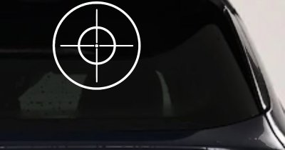 Crosshairs Hunting Car or Truck Window Vinyl Decal Sticker