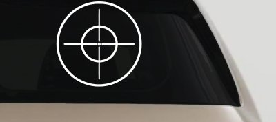 Crosshairs Hunting Car or Truck Window Vinyl Decal Sticker