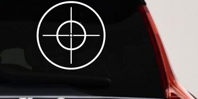 Crosshairs Hunting Car or Truck Window Vinyl Decal Sticker
