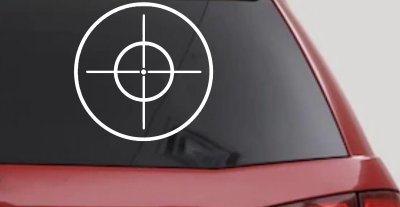 Crosshairs Hunting Car or Truck Window Vinyl Decal Sticker