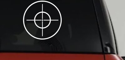 Crosshairs Hunting Car or Truck Window Vinyl Decal Sticker