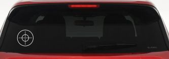 Crosshairs Hunting Car or Truck Window Decal Sticker (White)