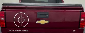 Crosshairs Hunting Car or Truck Window Decal Sticker (White)