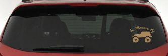 In Memory Of Jeep Off Road Car or Truck Window Decal Sticker (Light Brown)