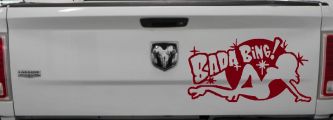 Bada Bing Car or Truck Window Decal Sticker (Burgundy)