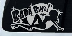 Bada Bing Car or Truck Window Decal Sticker (Light Gray)