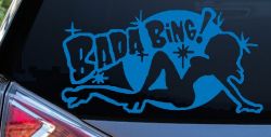 Bada Bing Car or Truck Window Decal Sticker (Sky Blue)
