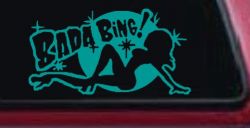 Bada Bing Car or Truck Window Decal Sticker (Turquoise)