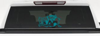 Bada Bing Car or Truck Window Decal Sticker (Turquoise Blue)