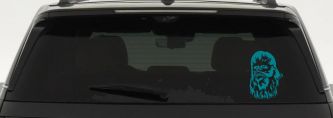 Chewbacca Sci Fi Car or Truck Window Decal Sticker (Turquoise Blue)