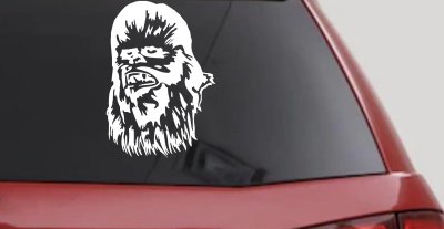 Chewbacca Sci Fi Car or Truck Window Vinyl Decal Sticker