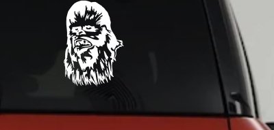 Chewbacca Sci Fi Car or Truck Window Vinyl Decal Sticker