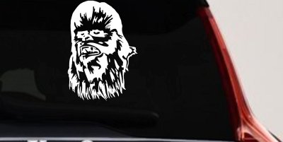 Chewbacca Sci Fi Car or Truck Window Vinyl Decal Sticker