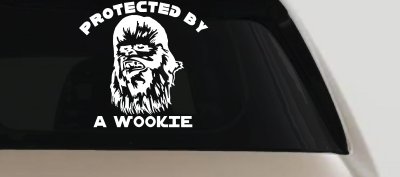 Protected By A Wookie Sci Fi Car or Truck Window Vinyl Decal Sticker